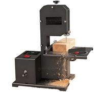 Scie à ruban 800 W Puissance 230 V Hauteur de coupe 70 mm Base en métal renforcé Coupe biseautée 0-45° pour petits ateliers et projets de bricolage