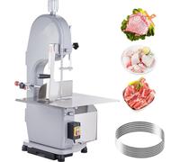 Scie à ruban à viande 1100W - Scie à os pour le traitement de la viande - Machine à couper les os de table - Robot de cuisine professionnel
