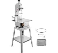 Scie à ruban à viande - Scie à os de 850 W - Machine à couper les os en aluminium - Traitement professionnel de la viande - pour les boucheries et les charcuteries