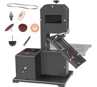 Scie à Ruban De Table Professionnelle, Moteur 800w Avec Hauteur De Coupe De 70 Mm Et Ouverture De 90 Mm, Table Métallique Inclinable De 0 à 45° Pour Coupes Courbes Et Droites Dans Le Bois Et La Mousse