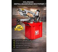 Holzmann Scie à ruban pour métal BS275TOP_400V – 1500 W 400 V, bras pivotant 0–45°