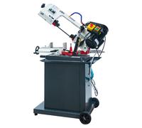 Scie à ruban mobile pour métaux -45°/+60° capacité de coupe ronde 128 mm 0,55 kW 230V 3 vitesses système d'arrosage Torros SC135G