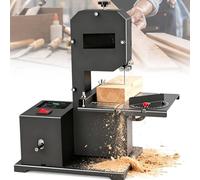 Scie à ruban multifonctionnelle Scie à ruban verticale compacte de 800 W, table inclinable de 0 à 45°, base métallique renforcée, pour la découpe du bois dur et de la mousse acrylique