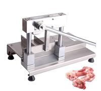 Scie à ruban pour couper la viande - Scie à os manuelle pour boucherie avec établi en acier inoxydable, idéal pour couper la viande pour les côtes