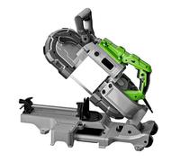 Scie à ruban pour métal 1100 W - Machine d'établi avec base - Coupe à 45° - 6 vitesses - Lumière LED intégrée pour bois, métal, viande