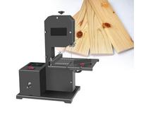 Scie à Ruban Professionnelle D'éTabli, Machine à Couper Le Bois 800 W, Profondeur De Gorge De 90 Mm Table à Plateau MéTallique Inclinable De 0 à 45° | Coupe Le Bois Et La Mousse
