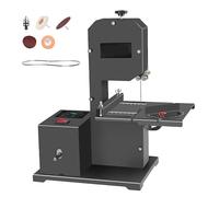 Scie à ruban professionnelle d'établi pour petits ateliers, 1750 tr/min, avec accessoires, table inclinable de 0 à 45°, profondeur de refente de 70 mm, gorge de 90 mm