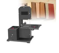 Scie à Ruban Professionnelle D'éTabli Pour Petits Ateliers 800 W | Profondeur De Coupe 70 Mm + Profondeur Gorge 90 Mm | Coupes En Biseau RéGlables De 0 à 45° | Pour Bois Dur Et Bois Tendre