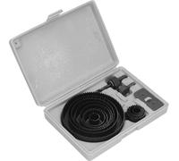 Scie à trou en acier à grande vitesse Trépan de forage Kit d'outils de coupe pour le travail du bois pour le plastique et le gypse