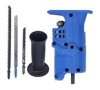 Scie alternative électrique, outil électrique portatif, vitesse réglable, amortisseur de chocs, scie de jardin pour le travail du bois avec lame amovible, matériau durable bleu