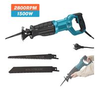 Scie alternative puissante 1500W 240V scie sabre électrique à vitesse Variable avec outil moins de changement de lame, bouton de verrouillage et 2 scie B Avec 2 lames de scie