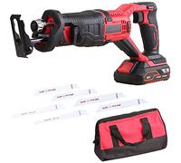 Scie alternative sans fil 20 V avec batterie lithium-ion 2,0 Ah et chargeur rapide, vitesse variable de 0 à 3 000 tr/min, longueur de course de 7/8 pouces, interrupteur de coupe