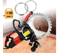 Scie annulaire à béton, rainureuse murale de 27 cm, fraiseuse électrique à rainurer avec système anti-poussière alimenté par eau, for granit et pierre(9500W)