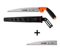 Scie arboricole avec manche bi-matière + étui + lame - BAHCO 4128-JT-H-BLADE