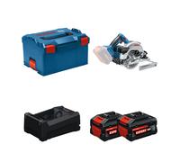 Scie circulaire Ø165 mm GKS 18V-57G + 2 Batteries EXPERT 5,5 Ah + 1 Chargeur GAL 12V/18V-80 BOSCH
