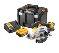 Scie circulaire 165 mm XR 18V DEWALT + 2 batteries 5Ah + coffret Tstak - DCS565P2-QW
