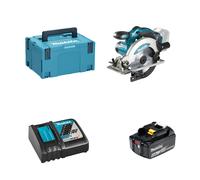 Scie circulaire 18V Ø165 mm DSS610ZJ + 1 batterie BL1860B 18V 6 Ah + 1 chargeur rapide DC18RC MAKITA