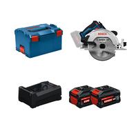 Scie circulaire Ø190 mm GKS 18V-68-2 + 2 Batteries EXPERT 5,5 Ah + 1 Chargeur GAL 12V/18V-80 BOSCH