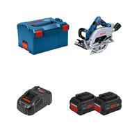 Bosch Bleu 06016B9002 GKS 18V-70 L Scie circulaire professionnelle 18V 5.5Ah ProCore en L-Boxx