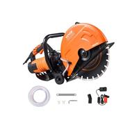 VEVOR Scie à béton électrique 356 mm – 2800 W, profondeur de coupe 127 mm, pompe et lame