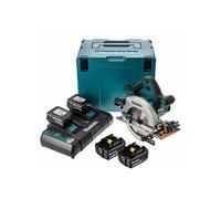 Scie circulaire 18V Ø190 mm DHS710ZJ + 4 batteries BL1850B 18V 5 Ah + 1 chargeur rapide double DC18RD MAKITA