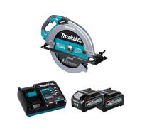 Scie circulaire 40V Ø415 mm HS013GZ + 2 batteries 40V 4 Ah + 1 chargeur rapide DC40RA MAKITA