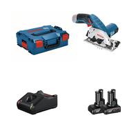 Scie circulaire Ø85 mm GKS 12V-26 + 2 batteries 12V 6 Ah + 1 chargeur GAL 12V-40 BOSCH