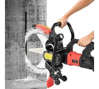 Scie circulaire à béton 9500 W avec 2 x 16 lames diamantées, double mode humide/sec, profondeur de coupe maximale de 29 cm pour coupe de brique, granit, porcelaine, bois, béton et pierre