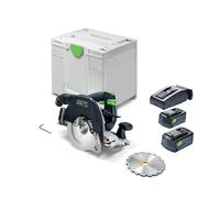Scie circulaire à capot basculant Ø160 mm 18V HKC 55 KEB-Basic + 2 batteries 18V 5 Ah + 1 chargeur TCL 6 FESTOOL