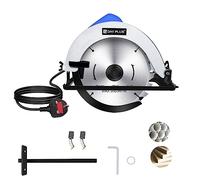 Scie Circulaire à Main, 900W Mini Scie Électrique Circulaire Filaire avec Rail de Guidage, Lames de Scie 180mm, Vitesse de 5000 tr/min, profondeur de coupe max: 90°(55 mm), Protection en Aluminium