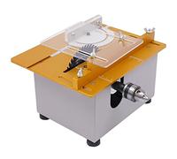 Scie circulaire de table 9000 tr/min avec 4 lames de scie, 300 W, mini scie circulaire de table électrique, avec épaisseur de coupe de 0 à 29 mm, pour couper, poncer, polir, sculpter, bois, métal