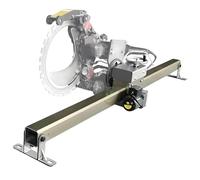 Scie circulaire électrique avec rail en alliage, guide de coupe automatique à déplacement latéral et bascule rotative, profondeur de coupe réglable, accessoires de fixation pour murs, sols et pentes