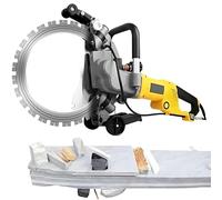 Scie circulaire électrique for béton - Rainureuse murale avec lame et système anti-poussière alimenté par eau, coupe 2 m en 3 minutes, for maçonnerie renforcée et pierre naturelle(49cm)