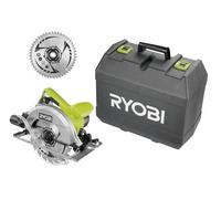 Scie circulaire 1400 W - Livrée en malette avec 2 lames de 190 mm 20 et 48 dents, 1 guide paralléle, 1 buse d'aspiration et 1 clé