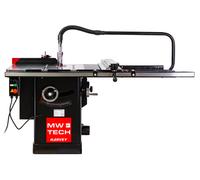 Scie circulaire Harvey sur table d'atelier diam. 250 mm 1,65kw 230V butée 91cm MW-Tech TZ2M36