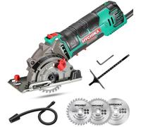 Scie Circulaire, HYCHIKA 500W Mini Circulaire, 4500RPM,Moteur en Cuivre Pur, les coupes de bois, de métal mou