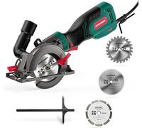 Scie Circulaire HYCHIKA 750W 3500RPM avec Guide Parallèle - Coupe Bois, Plastique, Métal Mou