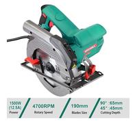 Scie Circulaire - HYCHIKA - CS-190C - 4700PRM - Profondeur de Coupe 65mm - Cordon 3m