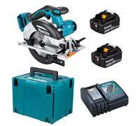 Scie circulaire MAKITA LXT 18V Ø165 mm avec 2 batteries DHS630RMJ