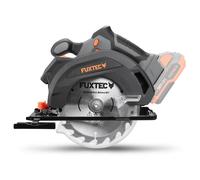 FUXTEC Scie Circulaire Portative Sans Fil 20V FX-E1CS20 - Livrée Sans Batterie Ni Chargeur - Lame De Scie Ø 165mm / Profondeur De Coupe 38-55mm / Réglage de L'Angle De Coupe - Scie Circulaire