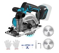 Scie circulaire portative sans fil compatible avec batterie Makita 18 V (sans batterie), mini scie circulaire sans brosse, 6200 tr/min, angle de coupe réglable 0-45°, profondeur de coupe 0 à 51 mm