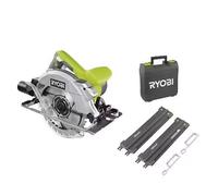 Ryobi Scie circulaire RCS1600-KSR 1600 W 66 mm – 2 guides de coupe 84 cm
