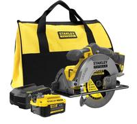 Scie circulaire sans fil - 18V - STANLEY FATMAX - SFMCS500M1S-QW - profondeur de coupe 54mm (à 90°) - batterie 4Ah + chargeur