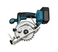 Scie Circulaire Sans Fil 4.0 Ah Batterie 4000 tr/min Coupe Biseautée 0-45° Scie électrique Sans Fil 4.9" Avec Chargeur Guide Parallèle lame De Coupe du Bois Métal