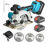 Scie circulaire sans fil 6″ - Moteur sans balais - 3 lames - Coupe 54 mm - Inclinaison 45° - Compatible batterie Makita 18V