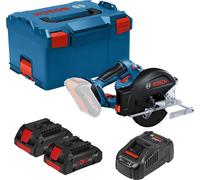Scie circulaire sans fil Bosch GKM 18V-50 Ø 136 mm / 2x 4,0 Ah ProCORE + GAL 1880 CV dans L-Boxx