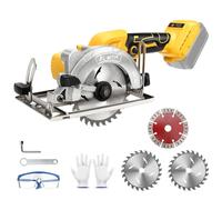 Scie circulaire sans fil compatible avec Dewalt 20 V, mini scie circulaire portative avec 3 lames de scie, 8500 tr/min Profondeur de coupe maximale sans balais 40 mm (90°), 31 mm (45°) pour bois