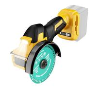 Scie circulaire sans fil de 10,2 cm compatible avec batterie Dewalt 20V (sans batterie) Mini Scie circulaire sans balais 18000 tr/min, 2 lames de scie, 3 vitesses et lumière LED pour bois/métal