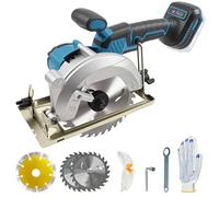 Scie circulaire sans fil pour batterie Makita 18 V, biseau 0-45°, mini scies circulaires sans balais avec 3 lames, lunettes, gants et 2 clés, parfaite pour le carrelage, le bois, les coupes en