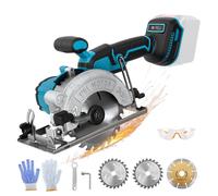 Scie circulaire sans fil pour Makita 18 V batterie,mini scie circulaire manuelle sans balais avec 2 lames de scie (125 mm)pour bois